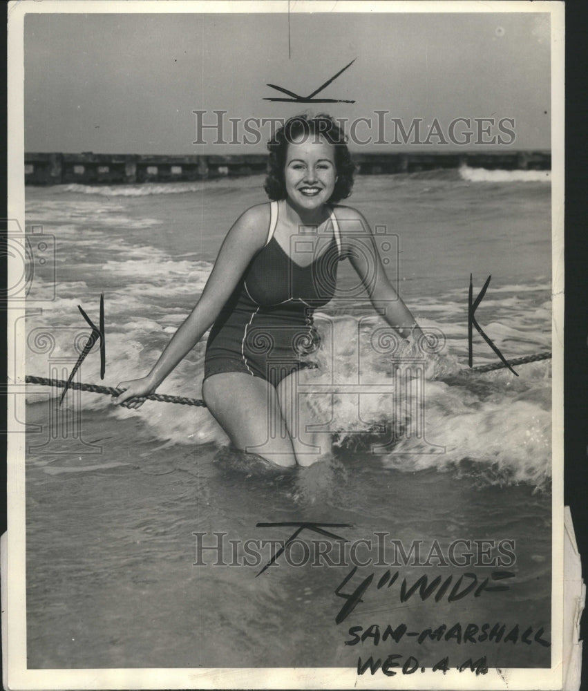 1937 Miss Doris Port, bathing girl - Historic Images