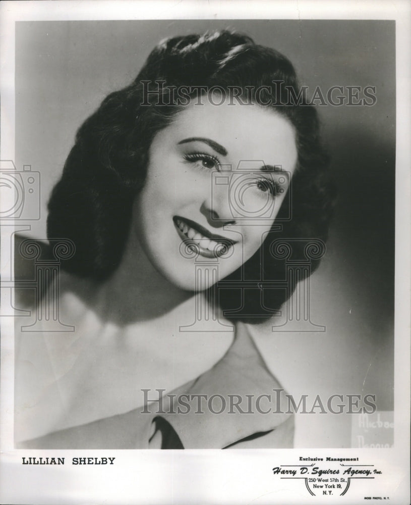 1950 Lillian Shelby American Actress - Historic Images