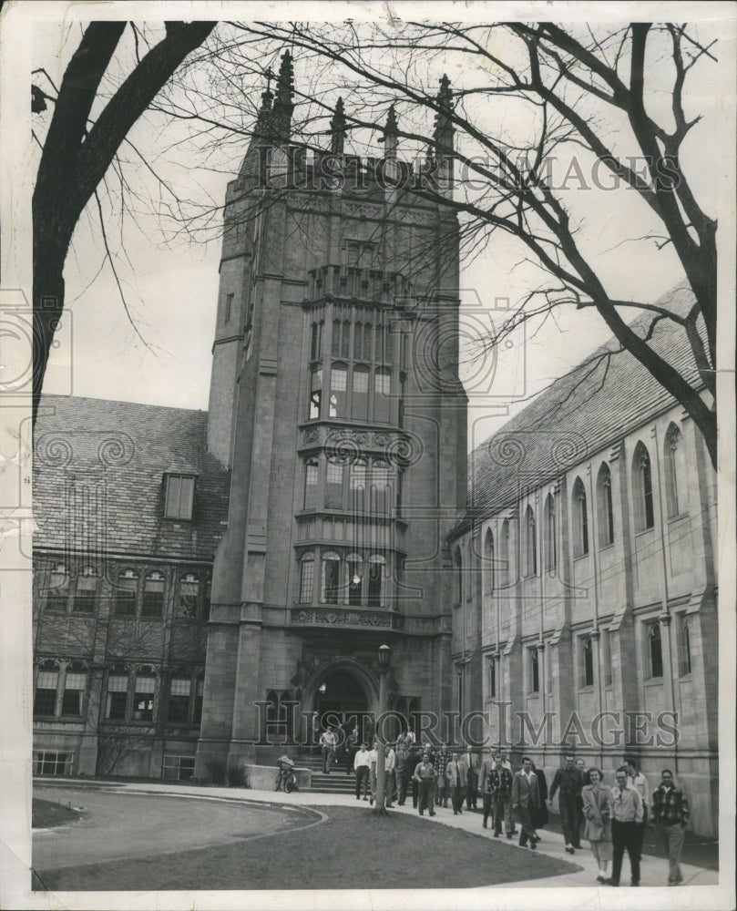 1953 Press Photo Garrett Biblical Inst Students - Historic Images