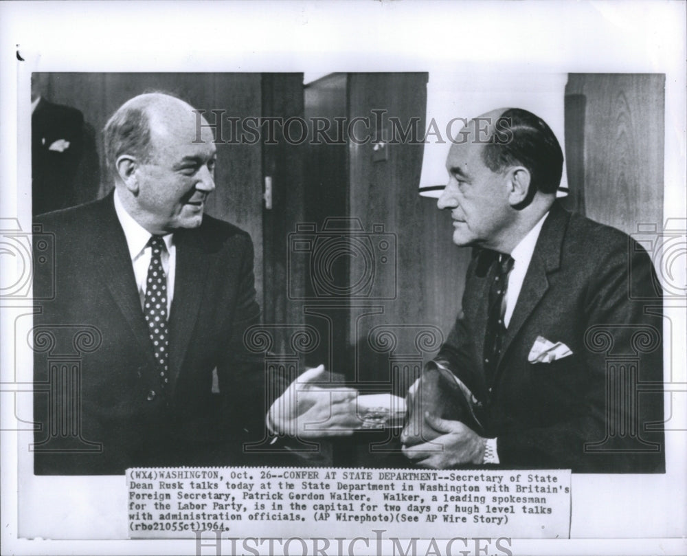 1964 Patrick Gerdon Walker Cabinet minister  - Historic Images
