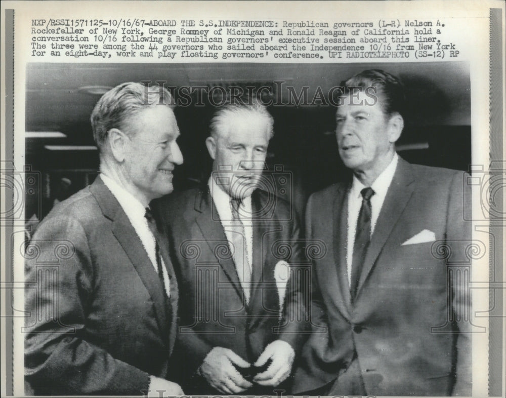 1967 Nelson Rockefeller George Romney Ronal - Historic Images