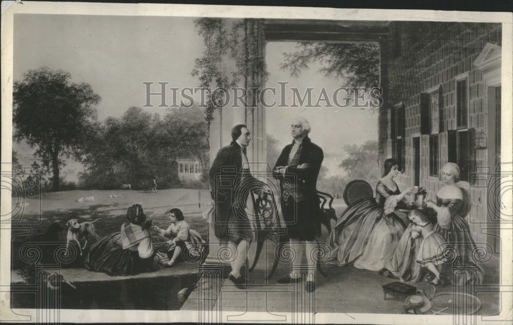 1964 Lafayette with George Washington portr - Historic Images