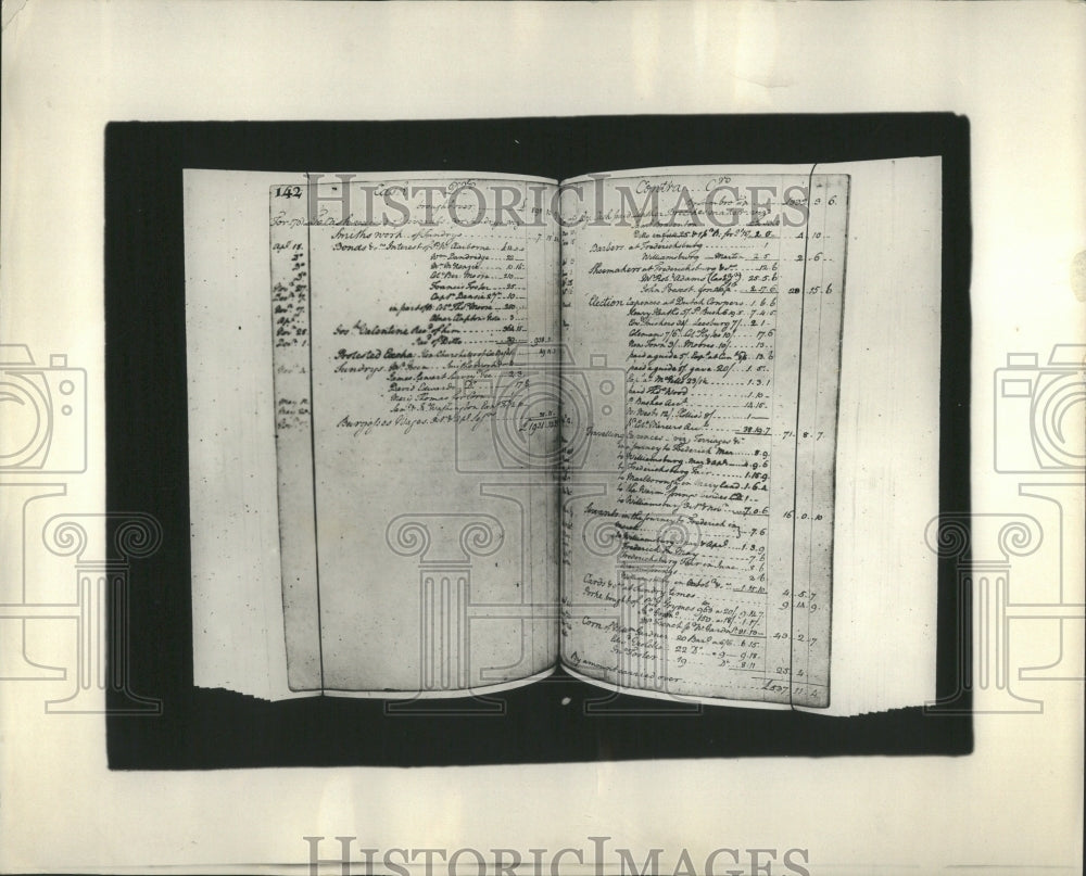 1929 George Washington&#39; Cash Book Library - Historic Images