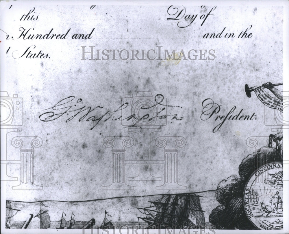 1960 George Washington&#39;s signature - Historic Images