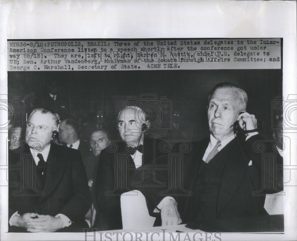 1947 Press Photo American delegates at Inter American - Historic Images