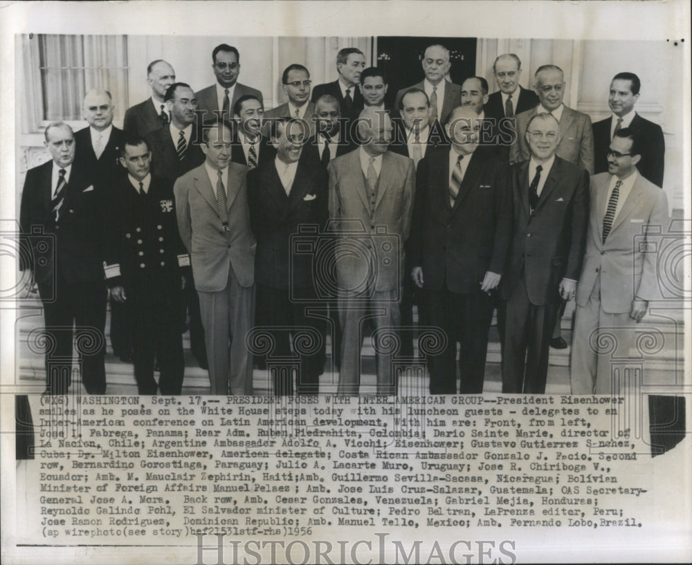 1956 President Eisenhower at Inter American  - Historic Images