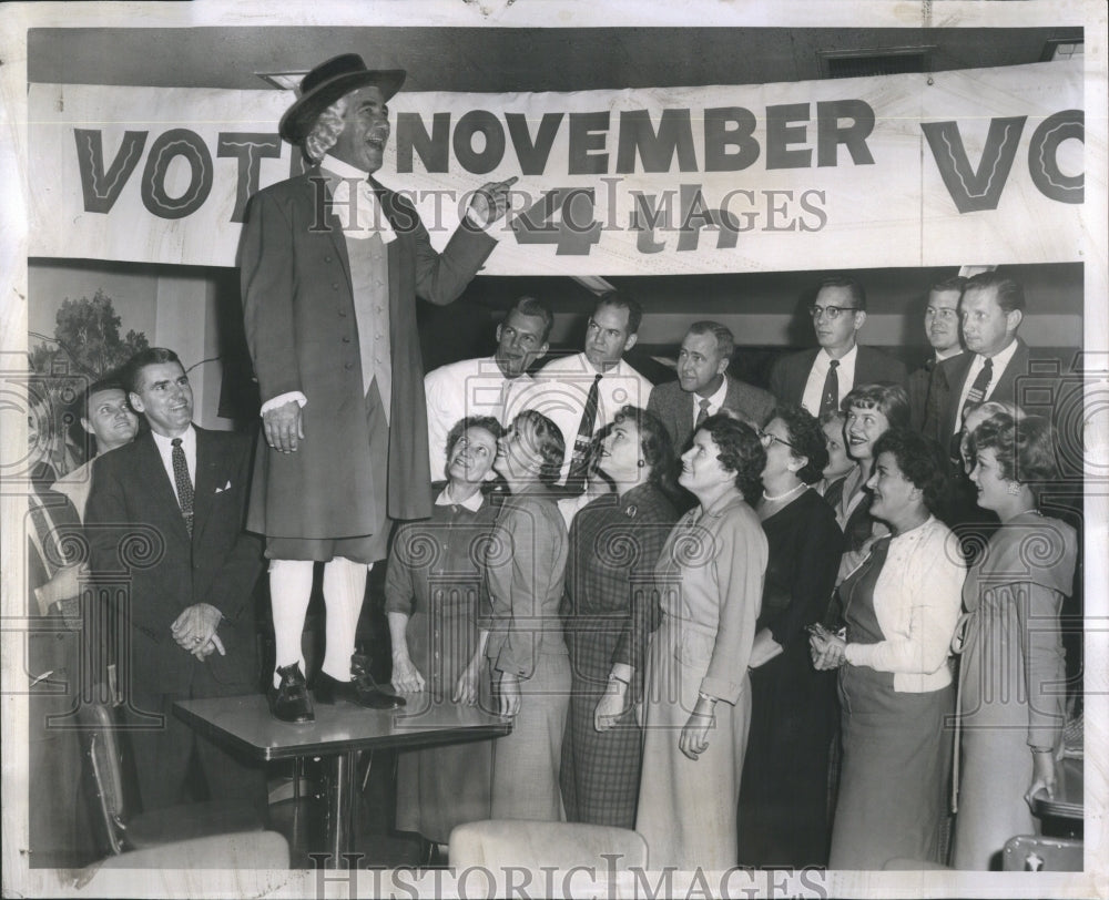 1958 Get out and vote Mr. Quaker - Historic Images