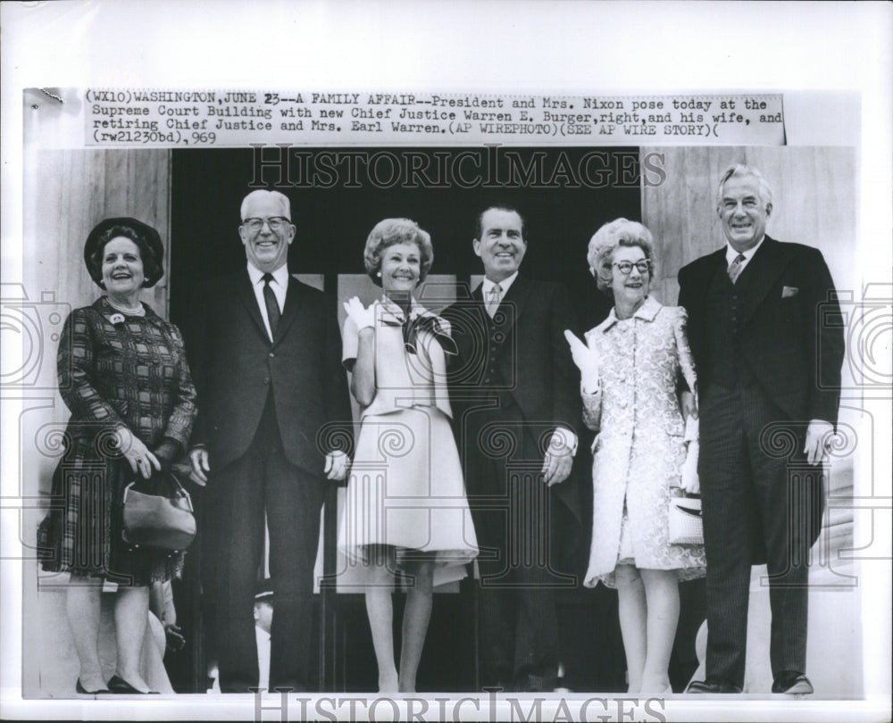 1969 Pres Nixon Warren Burger Earl Warren - Historic Images