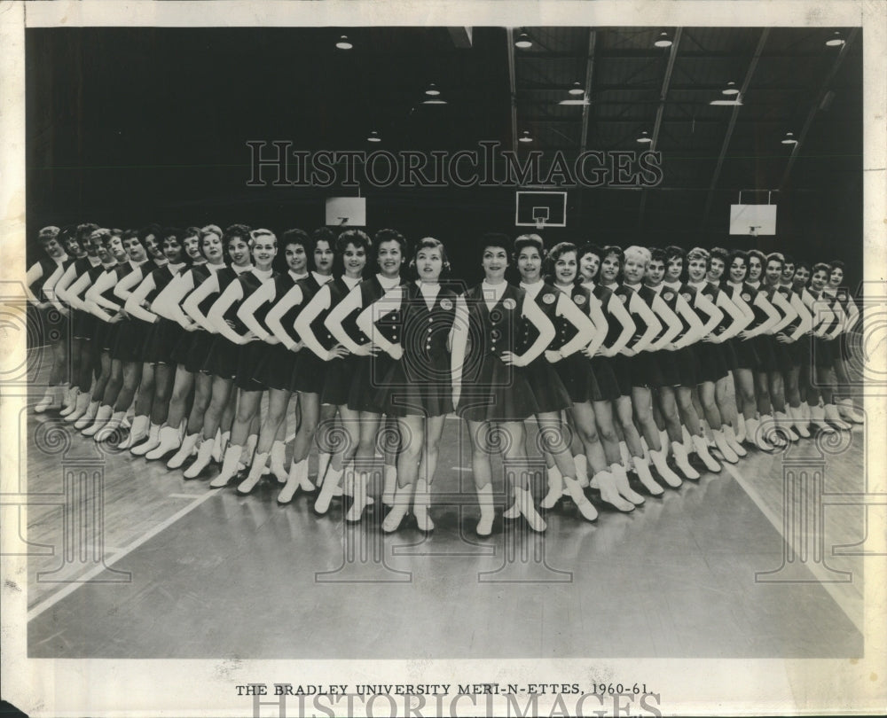 1961 Press Photo The Bradley University Meri-N-Ettes - Historic Images