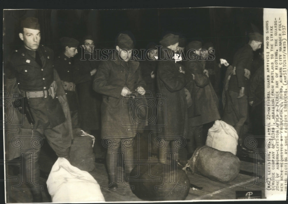 1937 National Guard Call Shoe Factory Riot - Historic Images