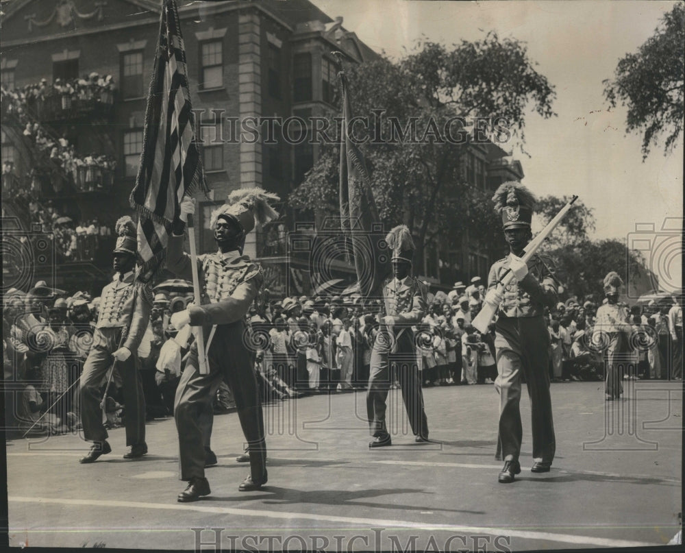 1958 Bud Billikin Day Parade Color Guard - Historic Images