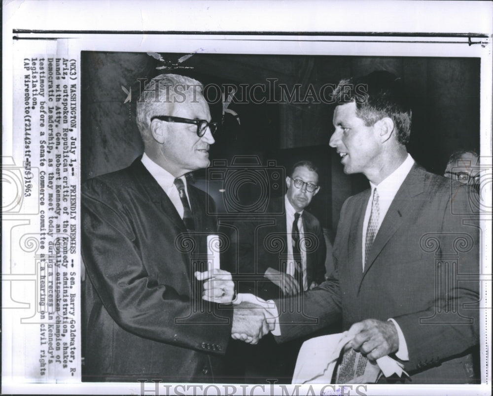 1963 Barry Morris Goldwater Robert Kennedy - Historic Images