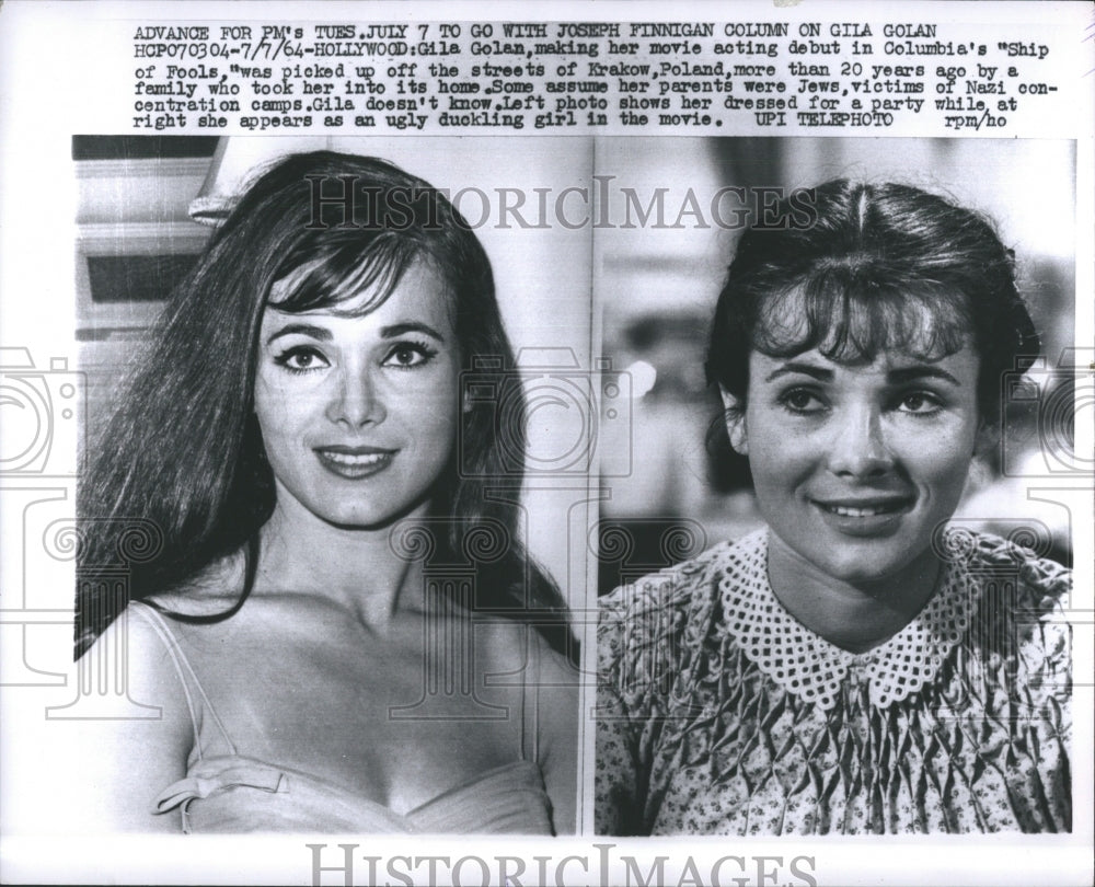 1964 Gila Golan Actress Fashion Model - Historic Images