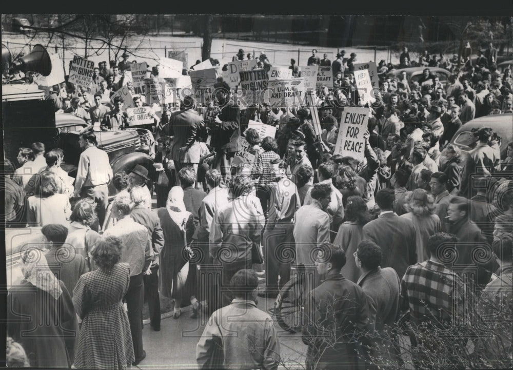  Peace Rally University Chicago Communist Mu - Historic Images