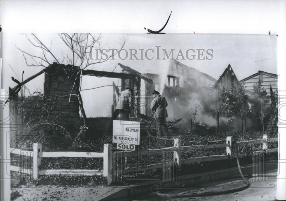 1961 Brush Fire Grief Agency House Forest - Historic Images