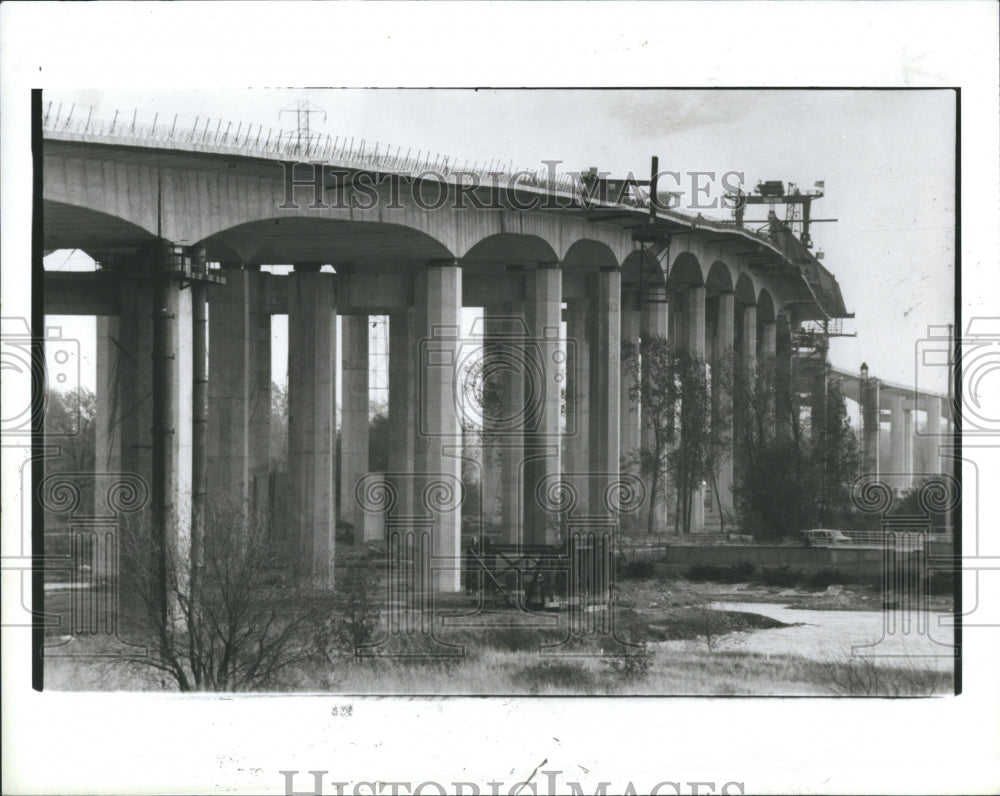 1987 Zilwaukee Bridge Highways Saginaw Rive - Historic Images