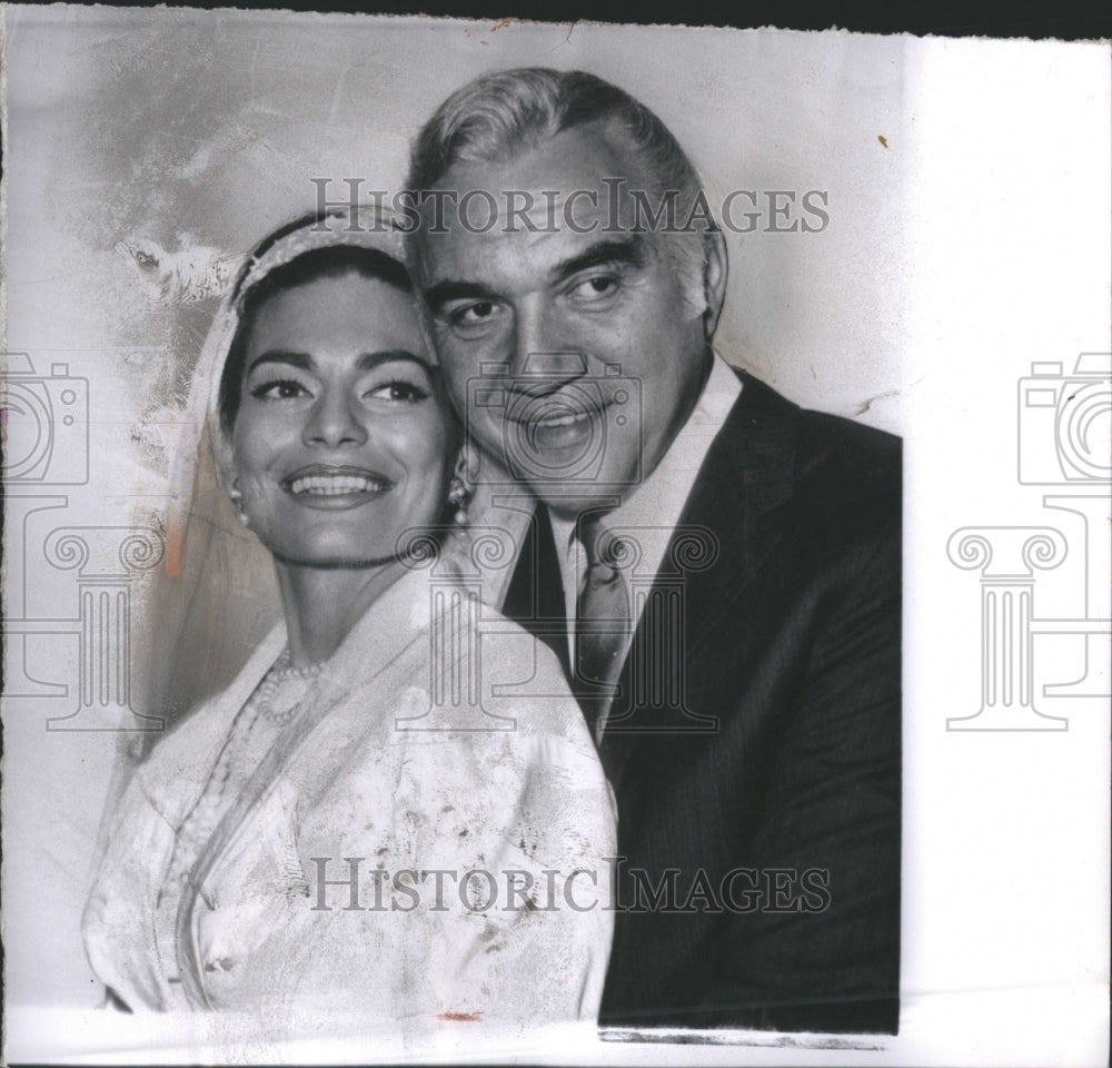 1961 Lorne Greene Actor Weds Nancy Deale - Historic Images