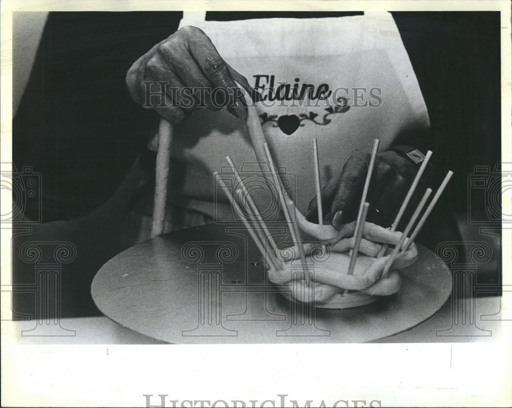 1984 Elaine Gonzalez Make Candy Clay Basket - Historic Images