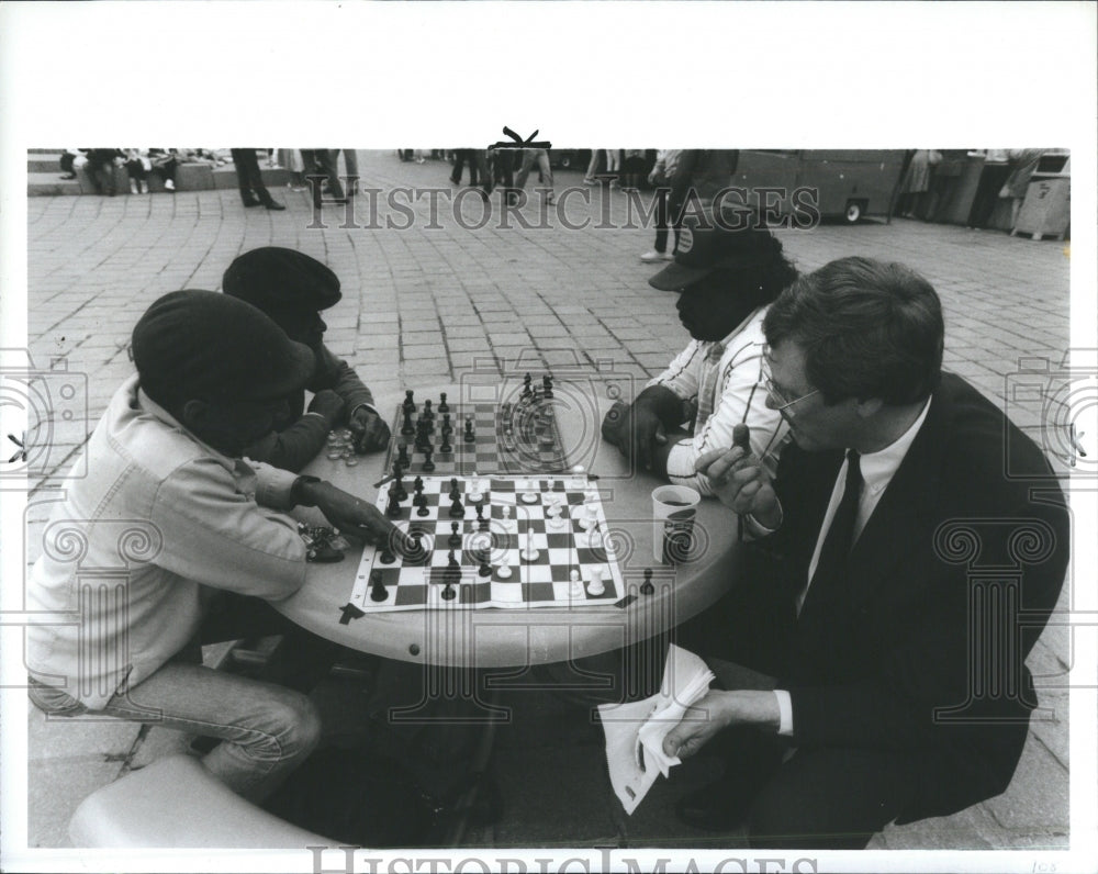1988 Bishop Pawns King Queen Rooks Knight - Historic Images