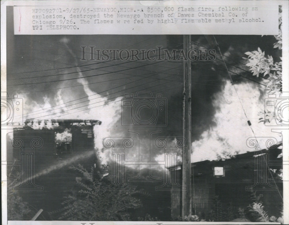 1965 Dawes Chemical Company Fire Newavgo - Historic Images