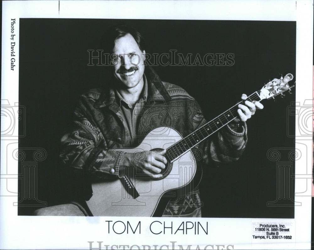 1995 Tom Chapin Street Tampa Singer Writer - Historic Images