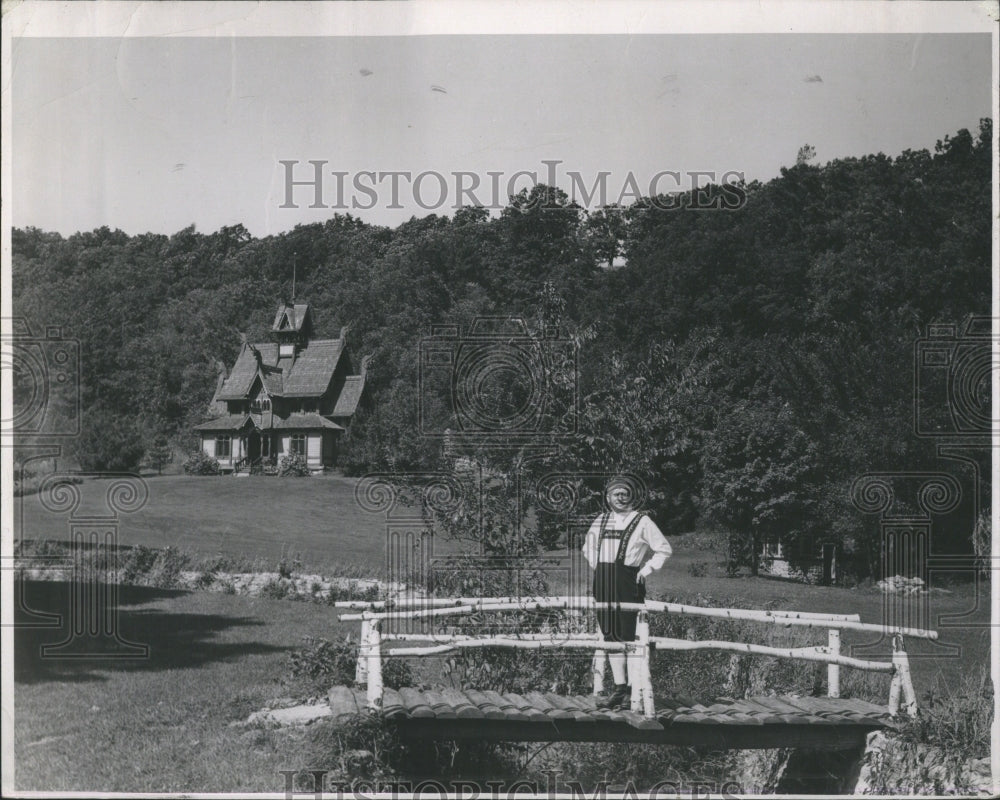 1954 Press Photo Little Norway Wisconsin - Historic Images