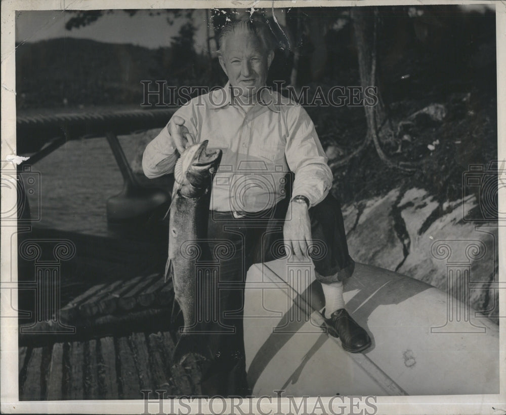 1947 Govenor Kim Sigler Showing Trout - Historic Images