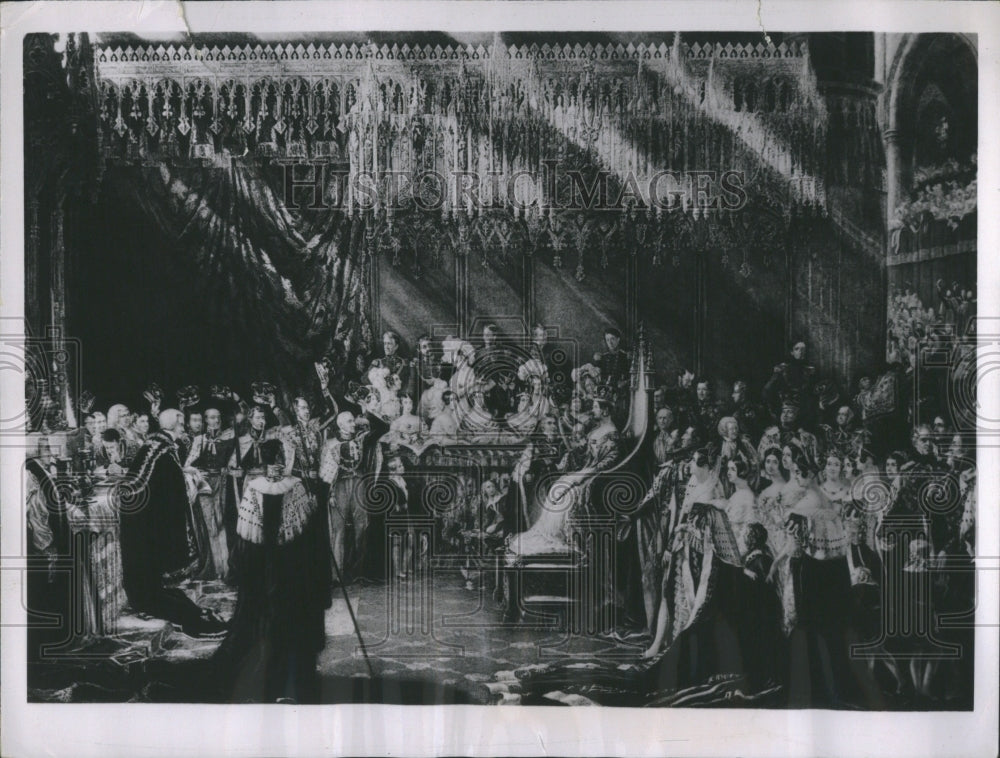 1937 Copy Photo of 1837 Queen Coronation - Historic Images