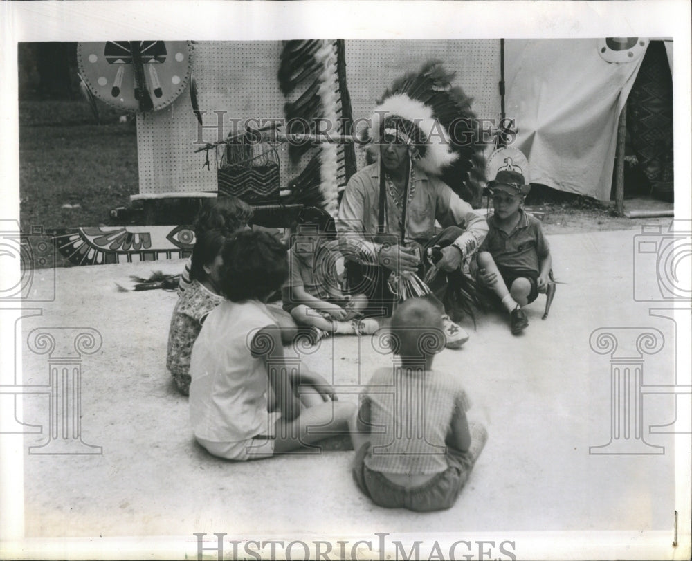 1962 Press Photo Ottawa Tribe Deer Haven Park Program - RRR86745 - Historic Images