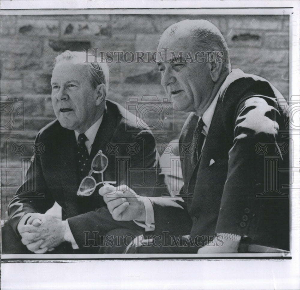 1965 President Johnson-Canadian PM Pearson - Historic Images