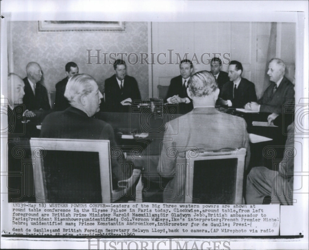 1960 Western Powers Conference Europe - Historic Images