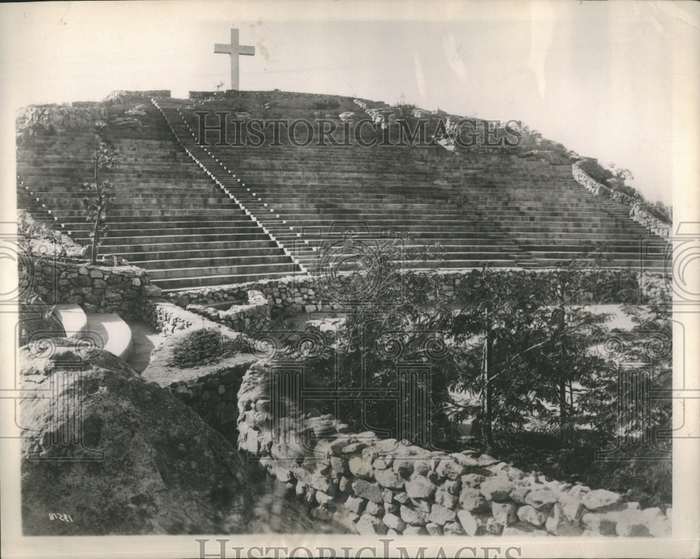 1928 Press Photo Outdoor Church at Mt. Helix - Historic Images