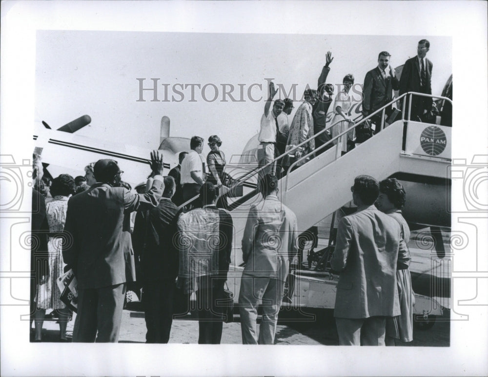 1963 Peace Corps Boarding Plane - Historic Images