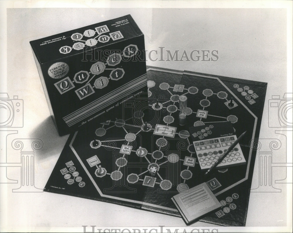 1990 Party Game Quick Wit Published in 1987 - Historic Images