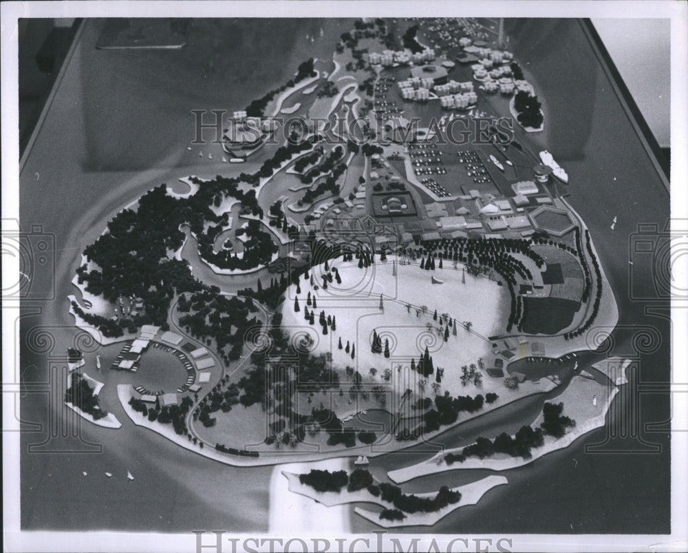 1966 Peche island ariel view  - Historic Images