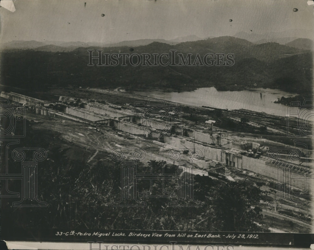 1912 Panama Canal Pedro Miguel locks - Historic Images