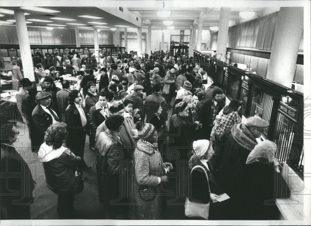 1978 Drovers Bank Chicago Long Teller Lines - Historic Images