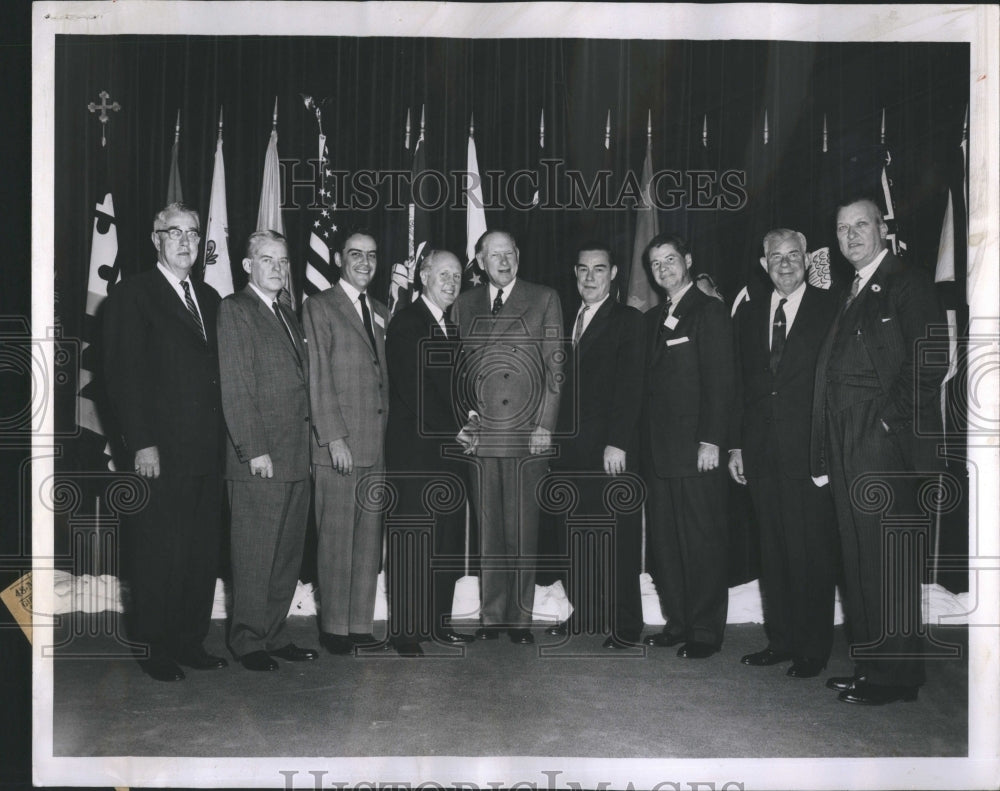 1956 Governors In Line Ham it Up for Press - Historic Images