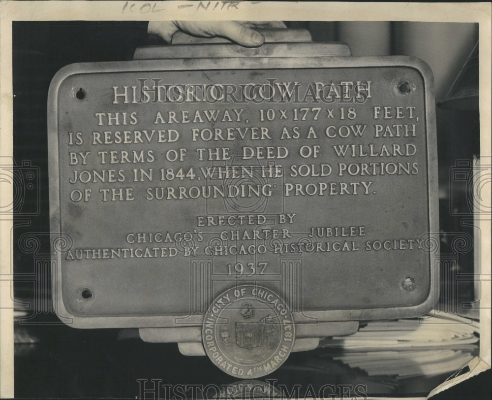 1946 Press Photo Historic Cow Path - Historic Images