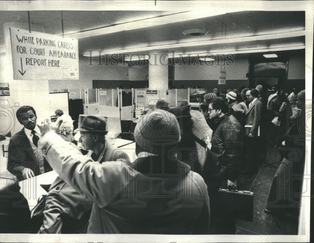 1978 Blizzard Traffic Jam Court - Historic Images