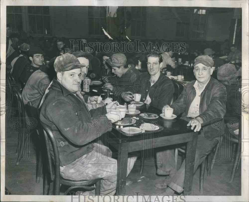 1952 Workers In Cafeteria at Crane Company - Historic Images
