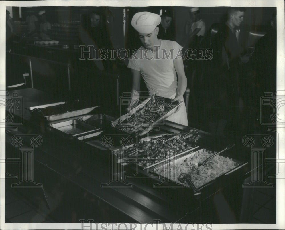 1955 Great Lakes Naval Training Center Food - Historic Images