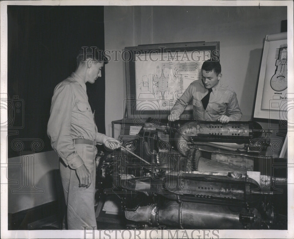 1948 Resek and Clark study jet engine - Historic Images