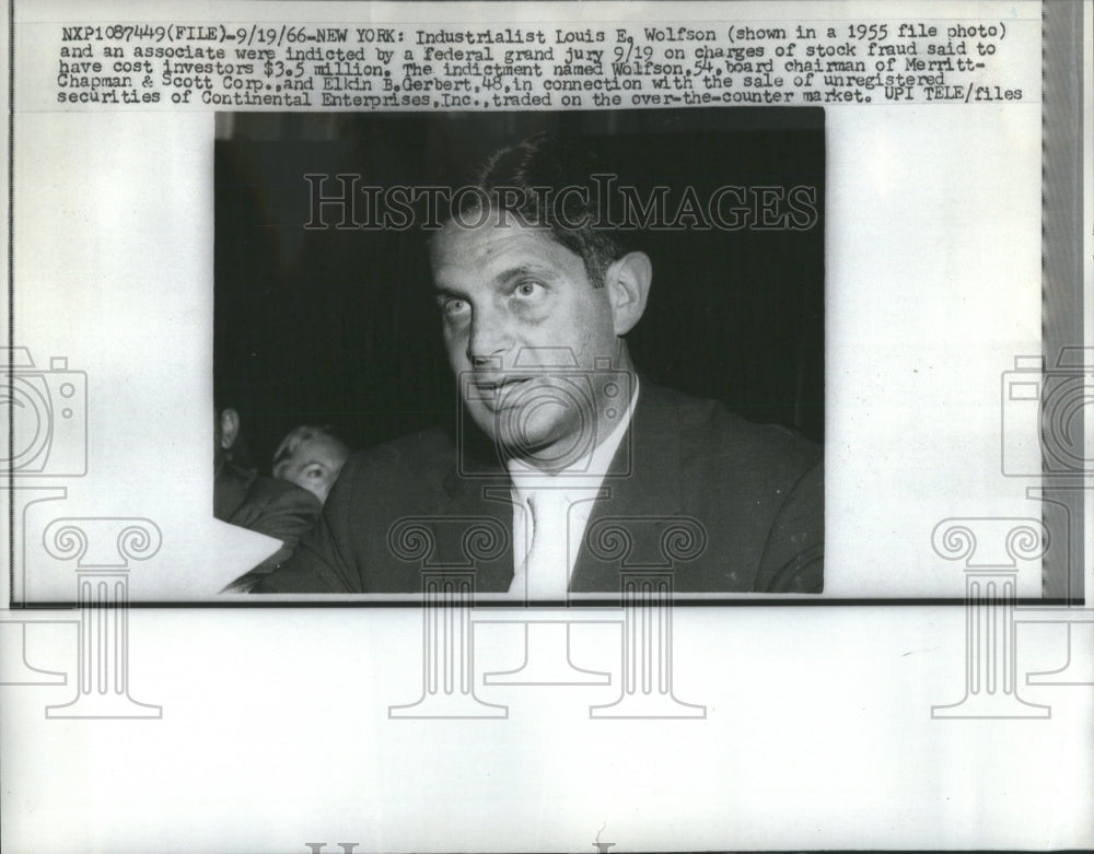 1966 Louis E. Wolfson Indicted Stock Fraud - Historic Images