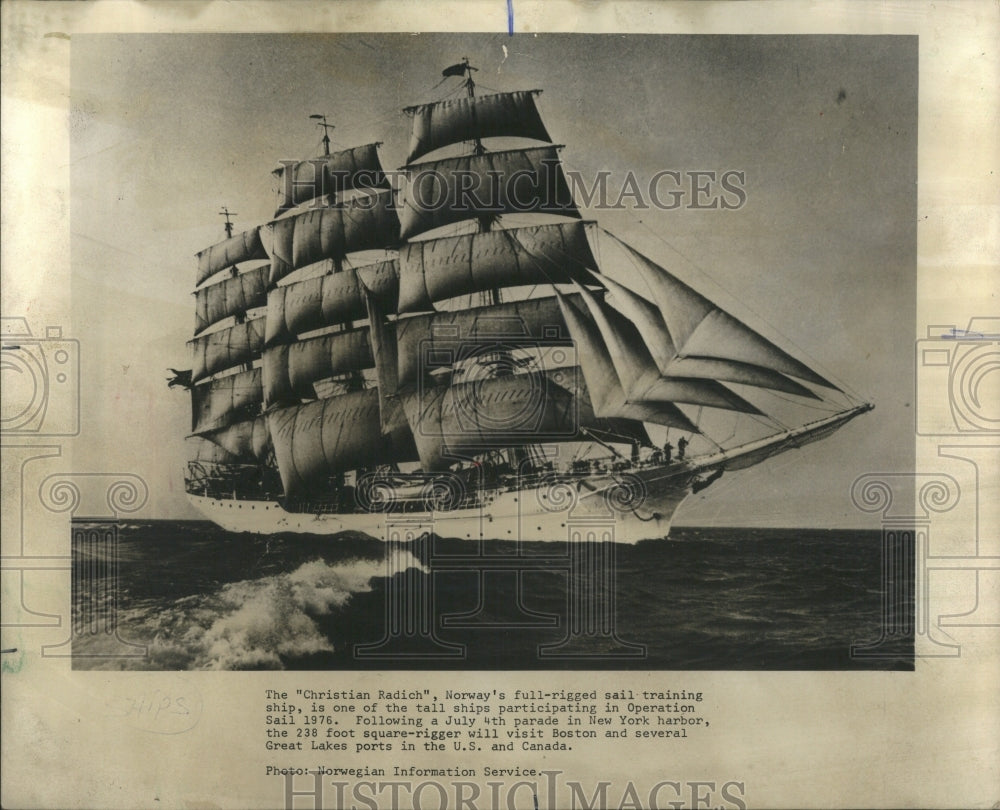 1979 Officer Name Norwegain Ship Christian - Historic Images