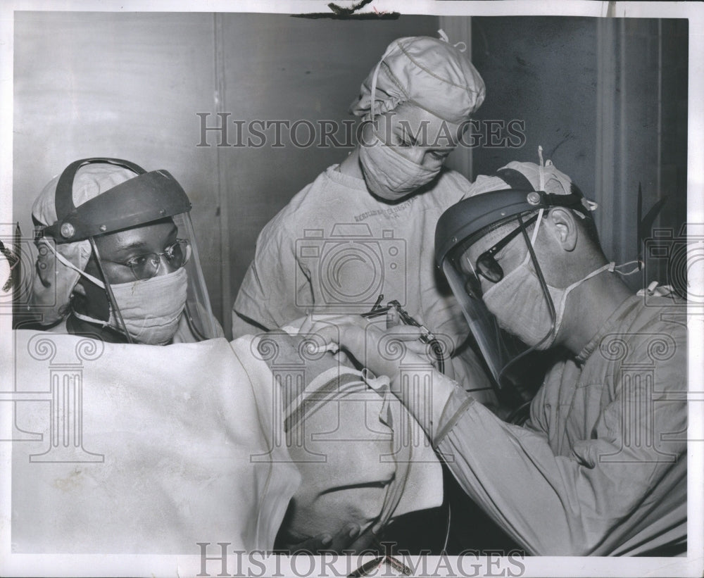 1955 Patient Treated at Detroit Hosptial - Historic Images