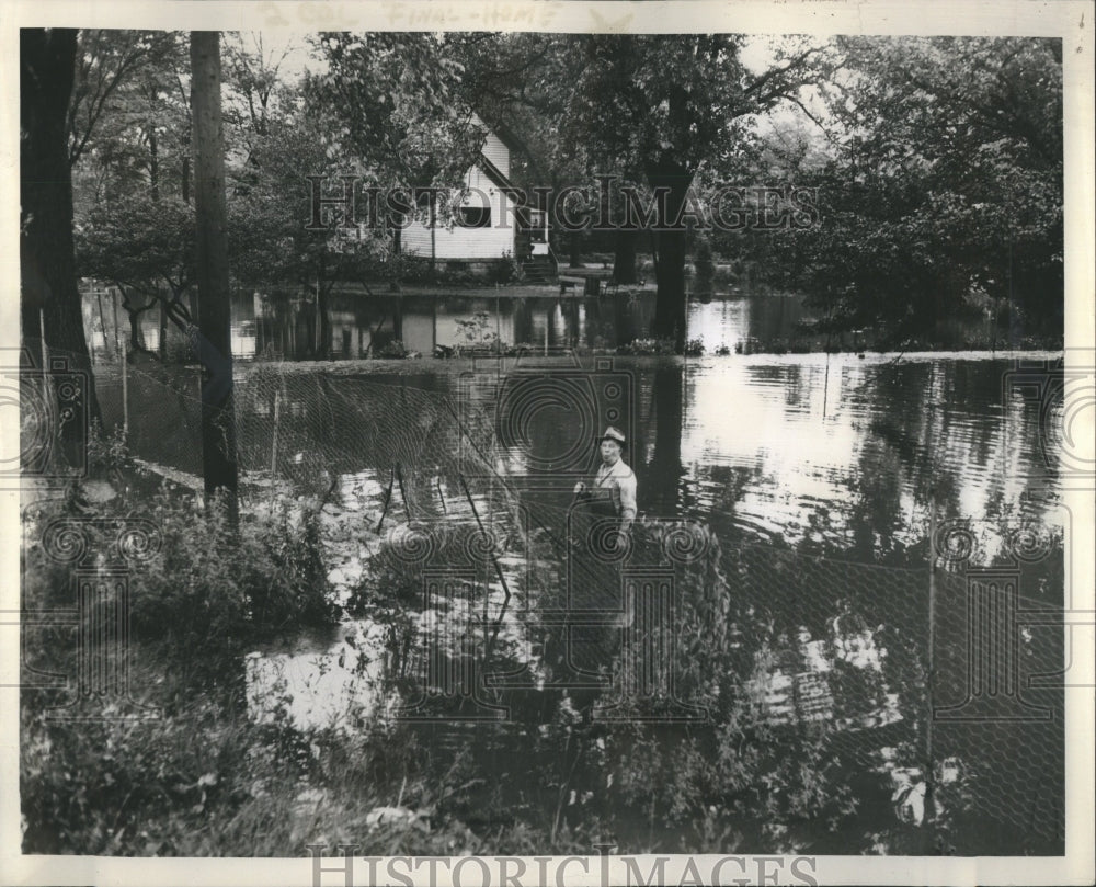 1938 George Allison Flooded Farm Milwaukee - Historic Images