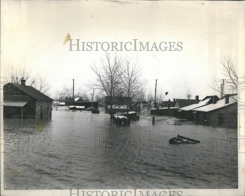 1937 Harrisburg Outskirts Flood Buildings  - Historic Images