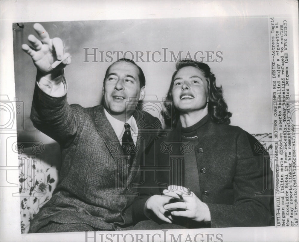 1949 Ingrid Bergman Rober Rossellini - Historic Images