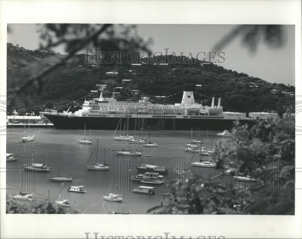 1985 Nieuw Amsterdam Cruise Ship Caribbean - Historic Images